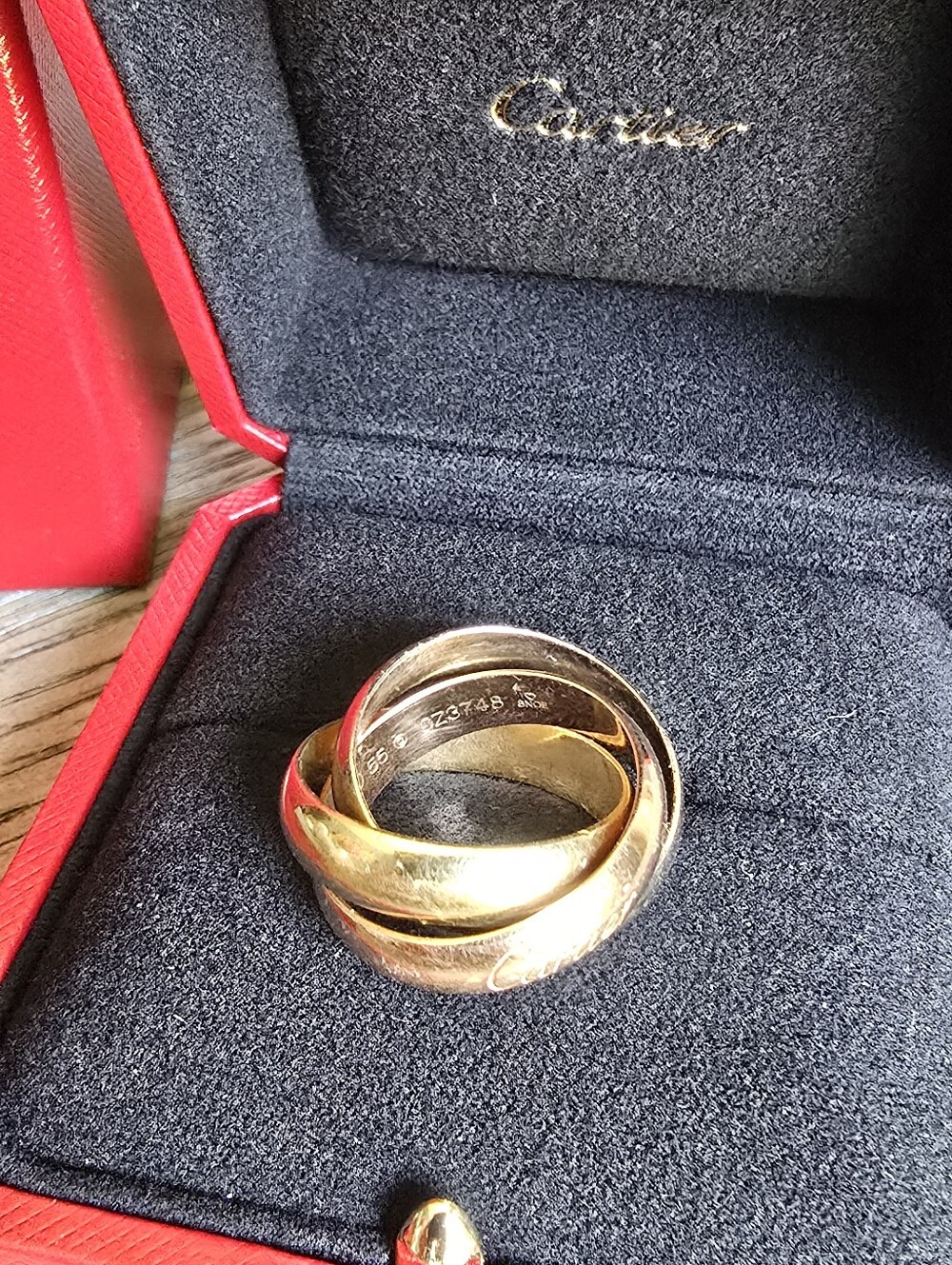 Authentic Cartier Trinity Tri-color Ring